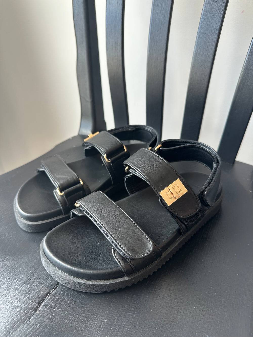 Alvina Black Sling Sandal