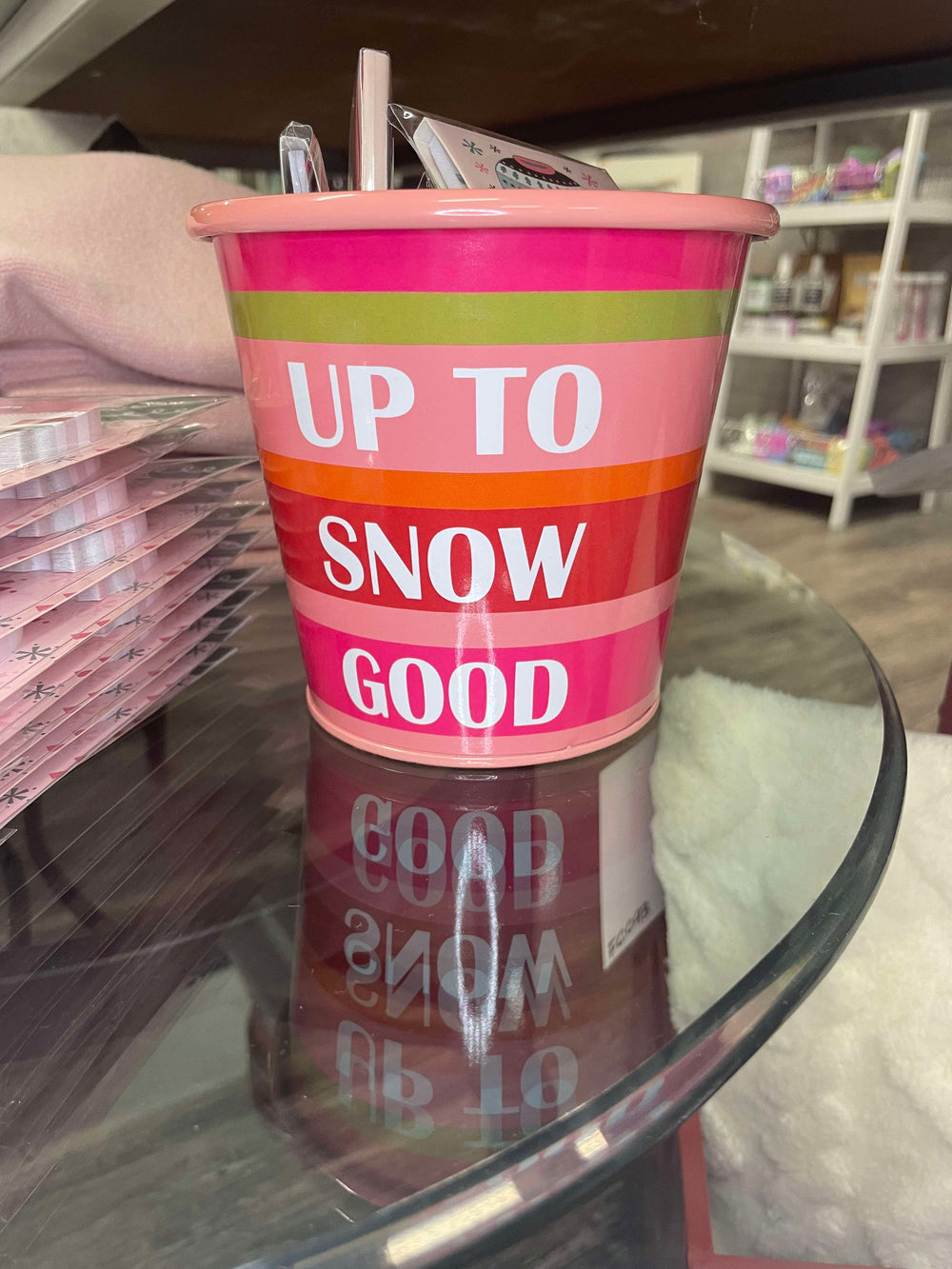 Holiday Planters - pink, blue, white, stripes