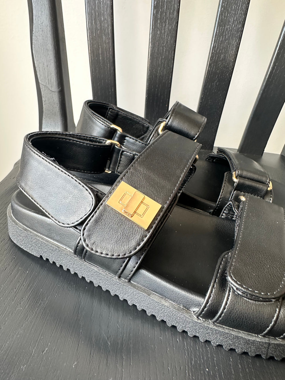 Alvina Black Sling Sandal