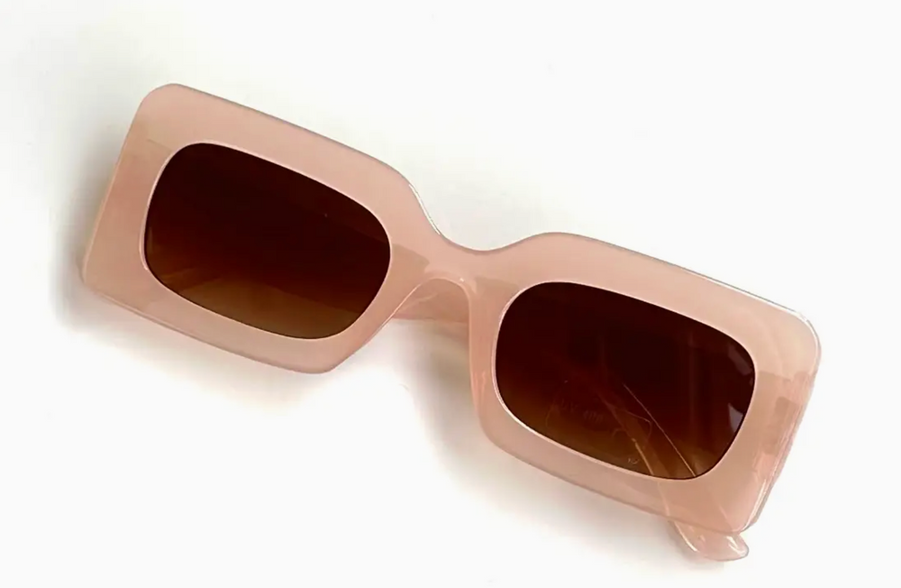 Abby Pink Square Frame Sunglasses