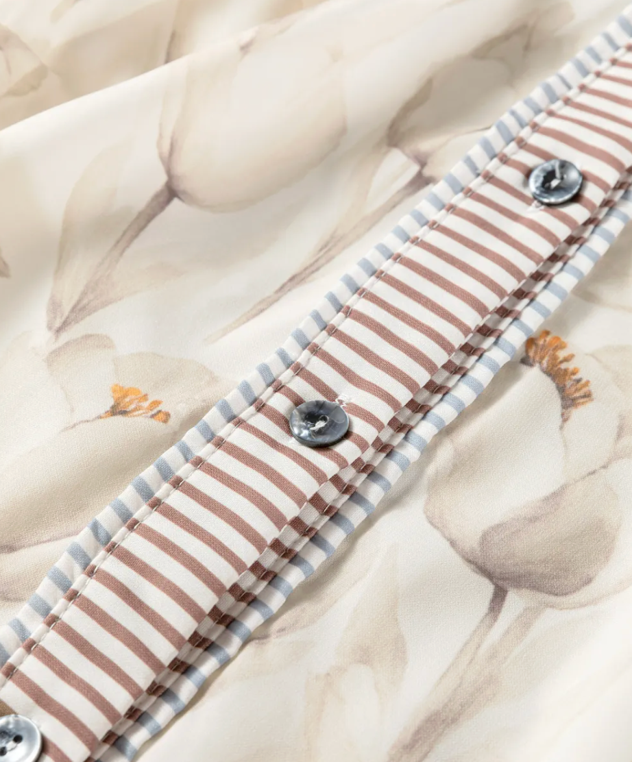 Cream Pattern Dress | Plus Size