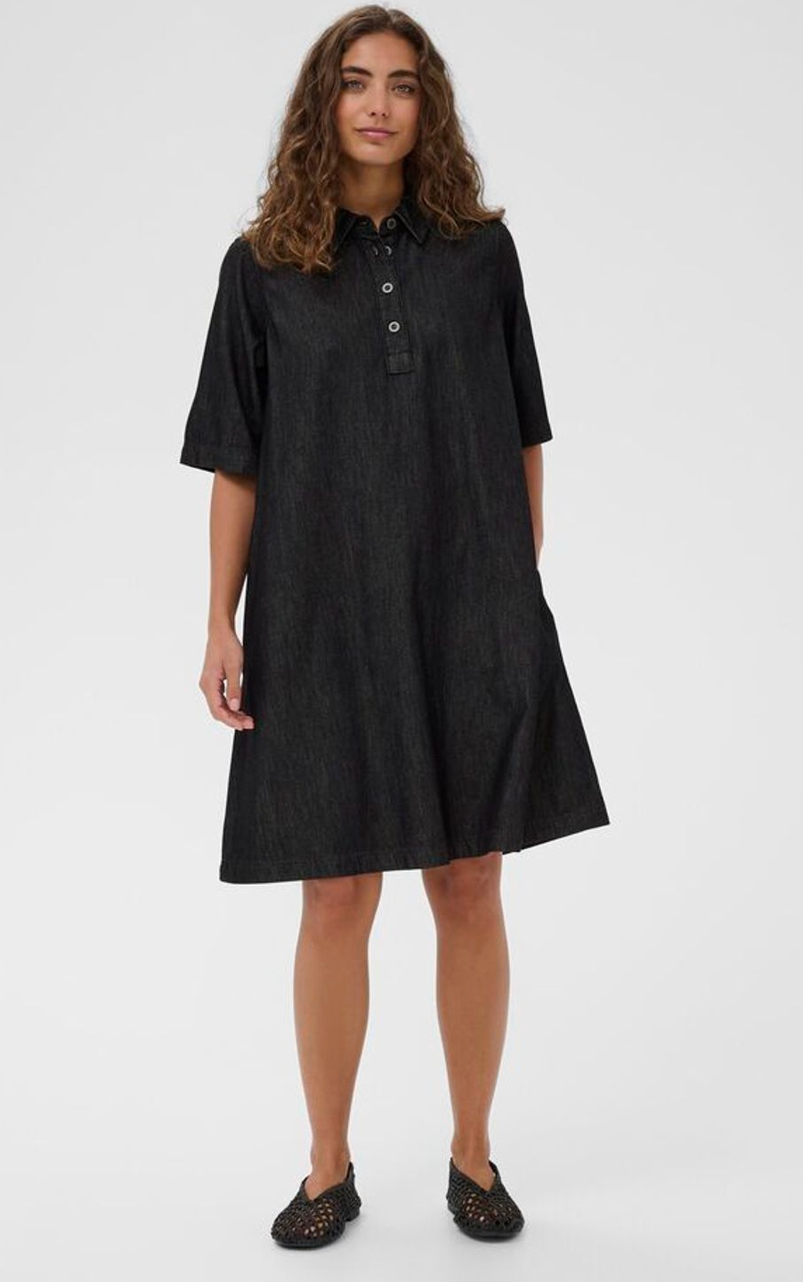 Black Denim Winnie Dress | Culture