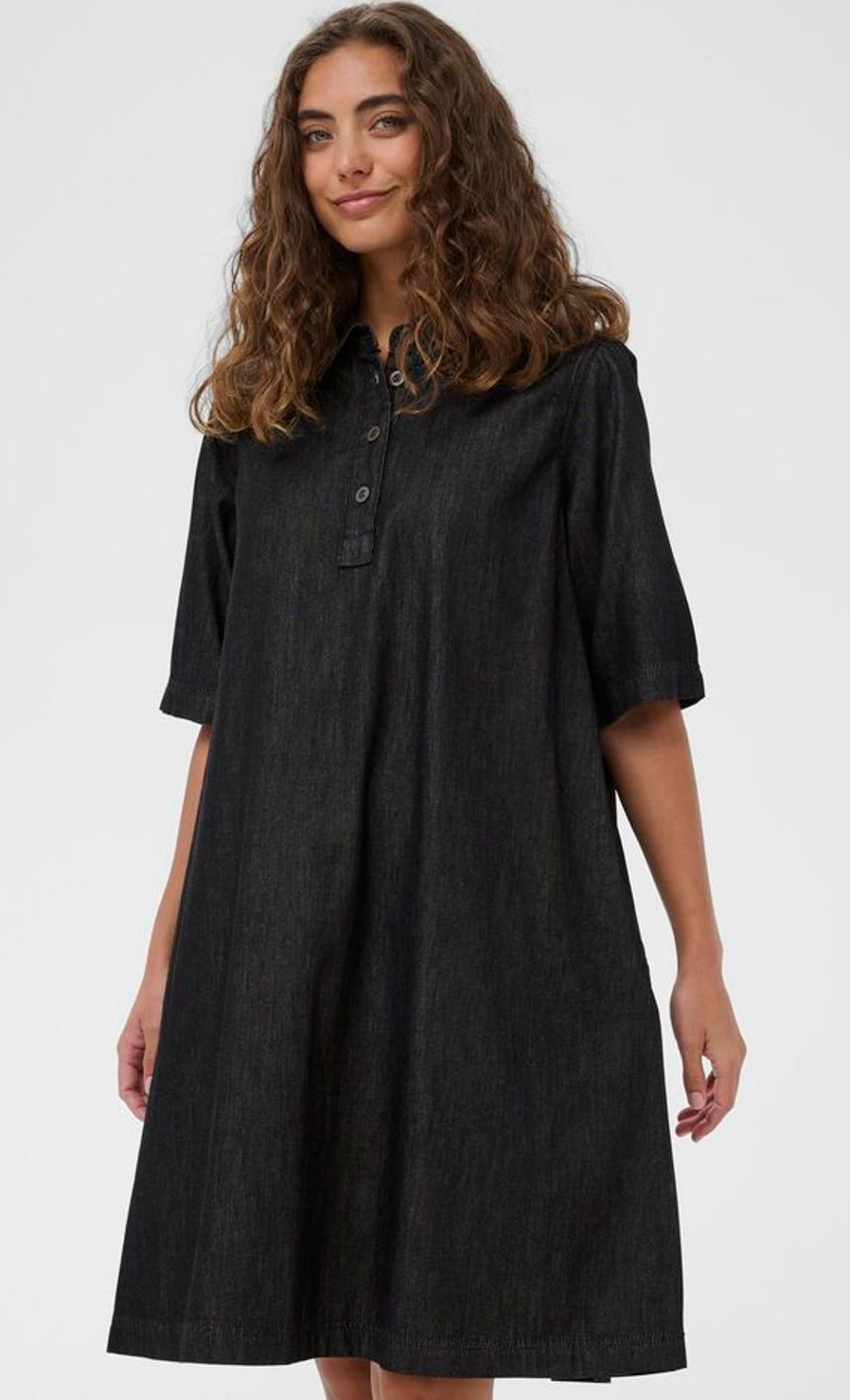 Black Denim Winnie Dress | Culture