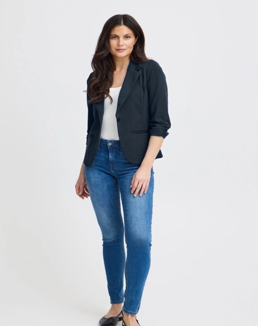 Ruched Sleeve Blazer | Fransa