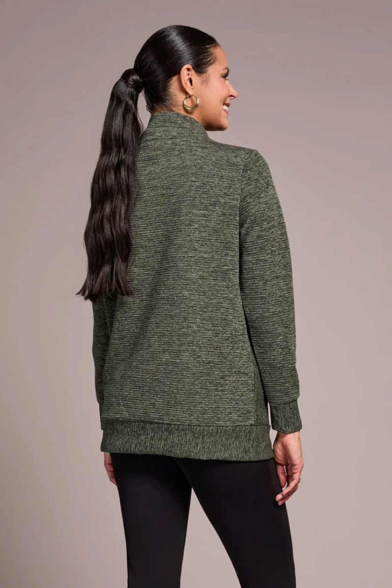 Chive Long Sleeve Tunic with Invisible Pocket