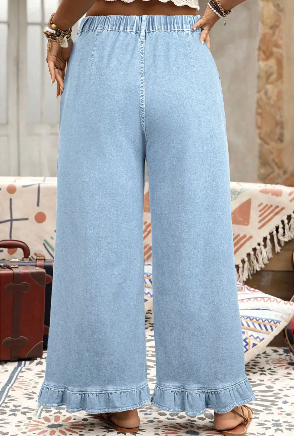 Flowy Chambray Denim Pant