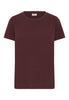 Crew Neck T-Shirt in Burgundy by Fransa