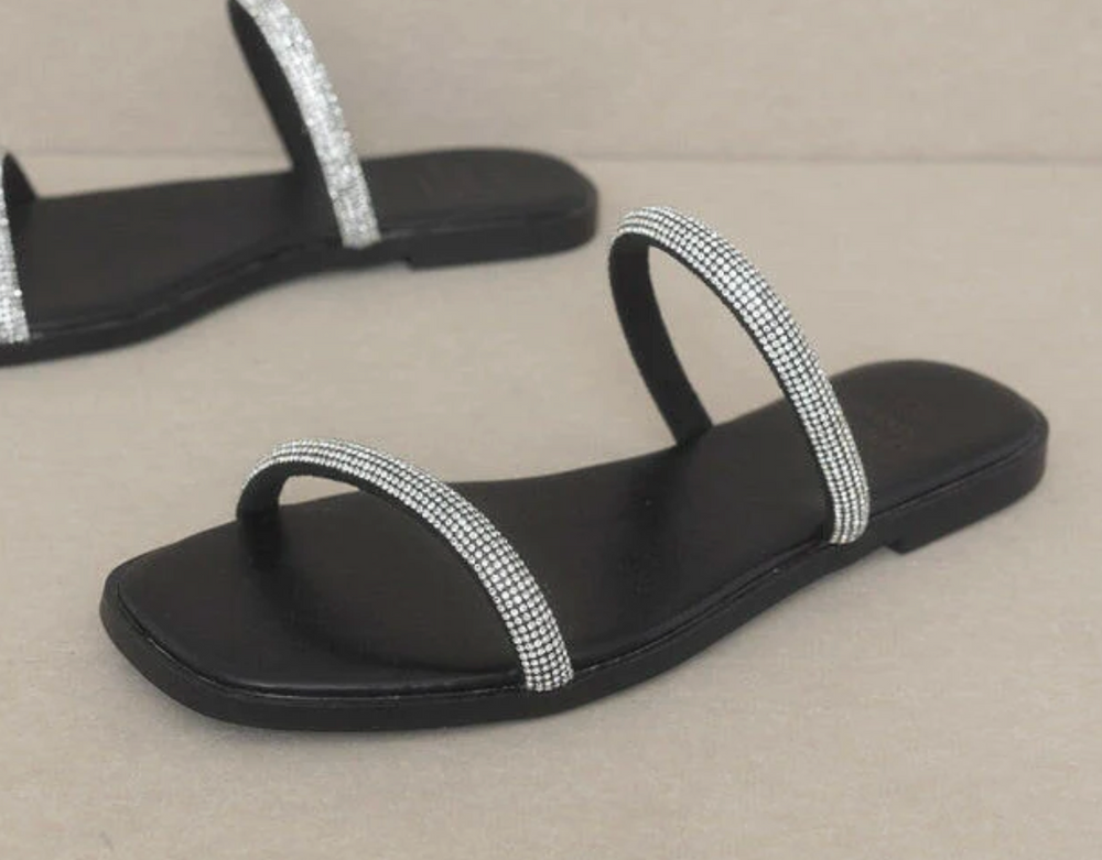 Lucy Rhinestone Flat Shoe