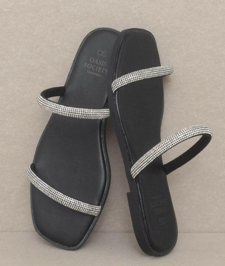Lucy Rhinestone Flat Shoe
