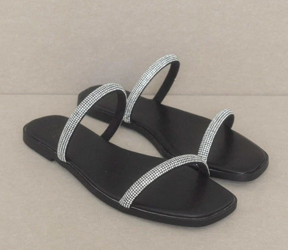 Lucy Rhinestone Flat Shoe