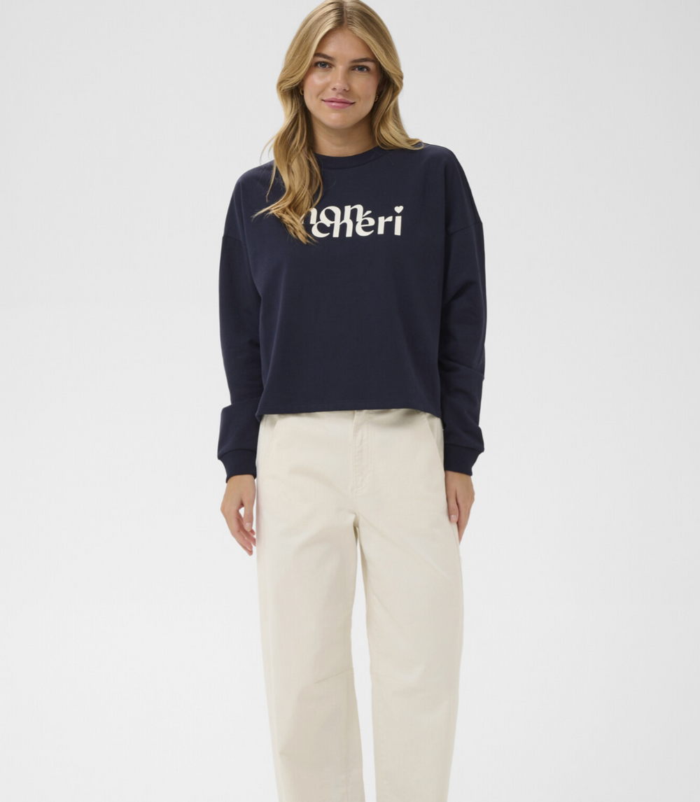 Mon Cheri Navy Blue Sweatshirt
