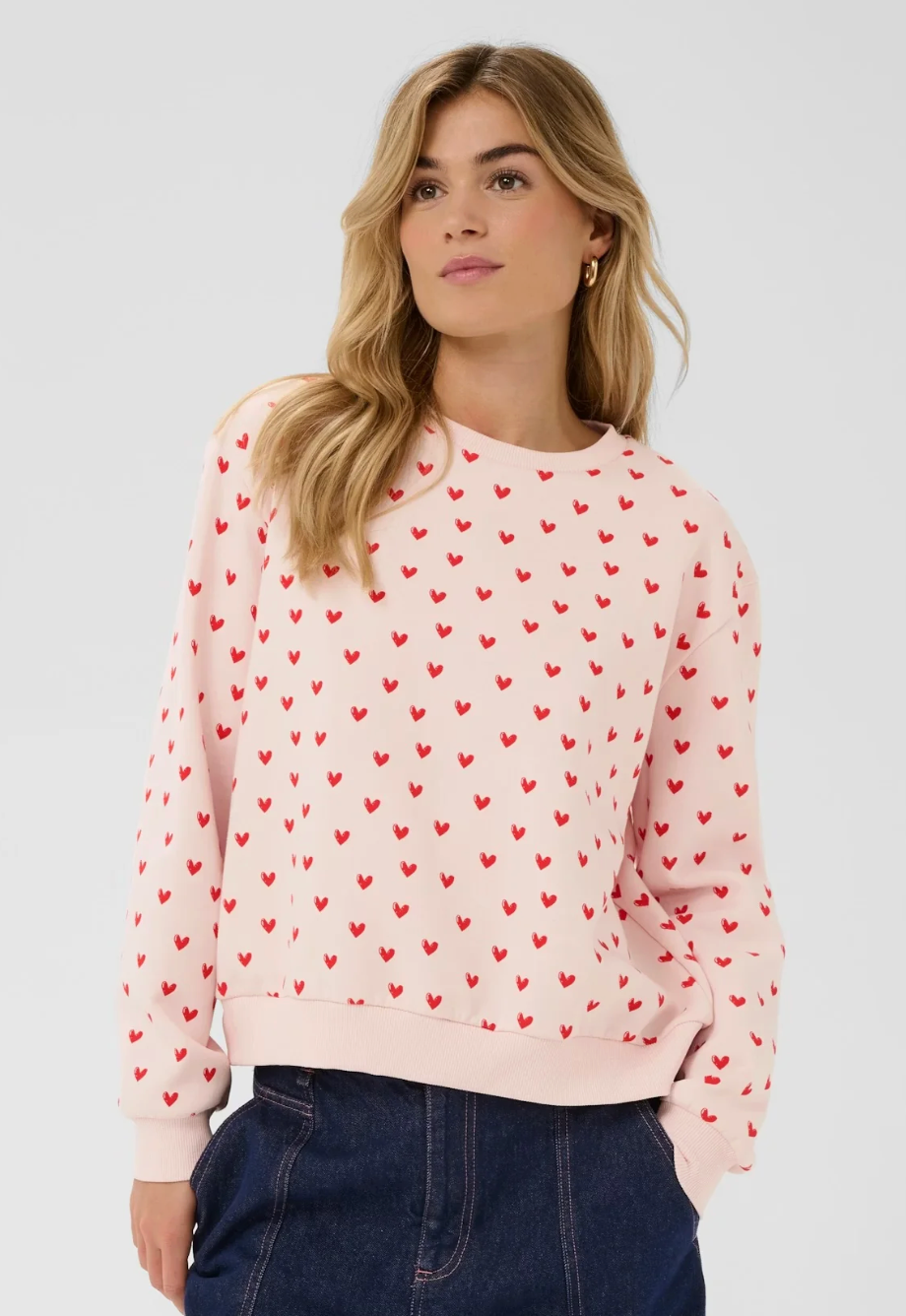Pamma Pink Heart Sweatshirt | Saint Tropez