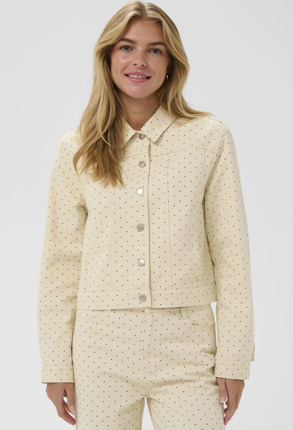 Patricia Polka Dot Denim Jacket | Saint Tropez