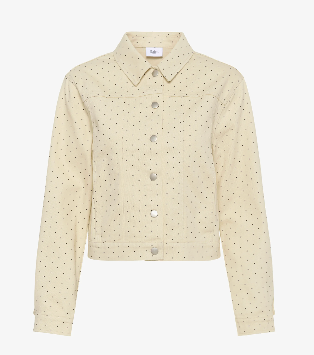 Patricia Polka Dot Denim Jacket | Saint Tropez