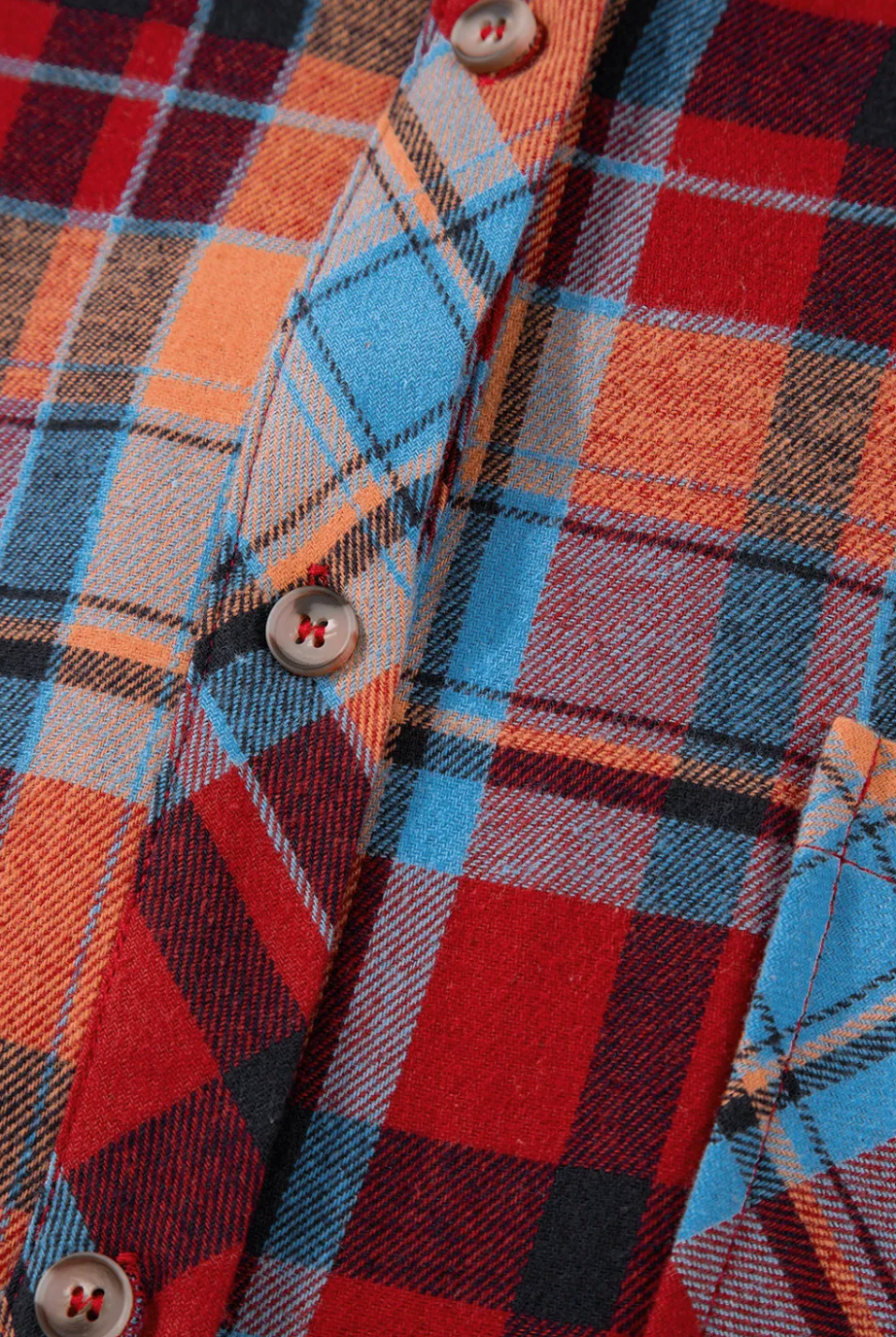 Red Plaid Button Up Shirt