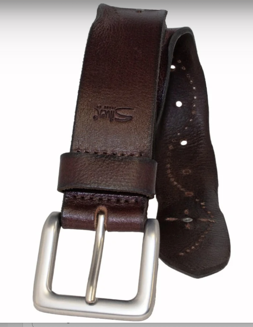 Dark Brown Leather Belt