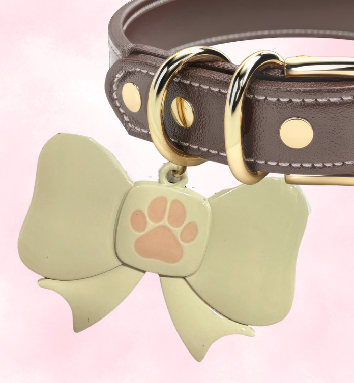Paw Print Bow KeyChain