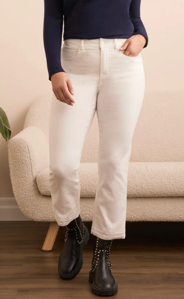 Sophia Curvy Micro Flare in Eggshell |Tribal