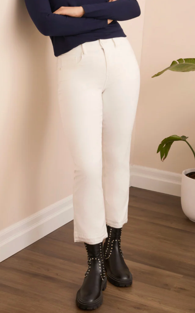 Sophia Curvy Micro Flare in Eggshell |Tribal