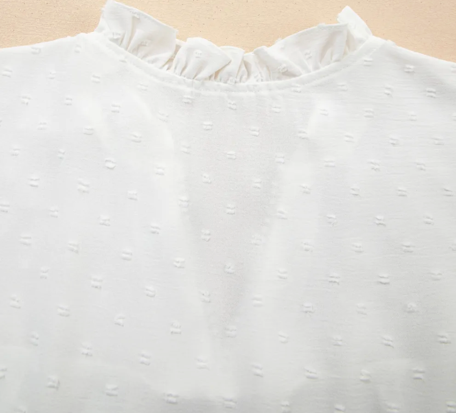 V-Neck Boho White Tank