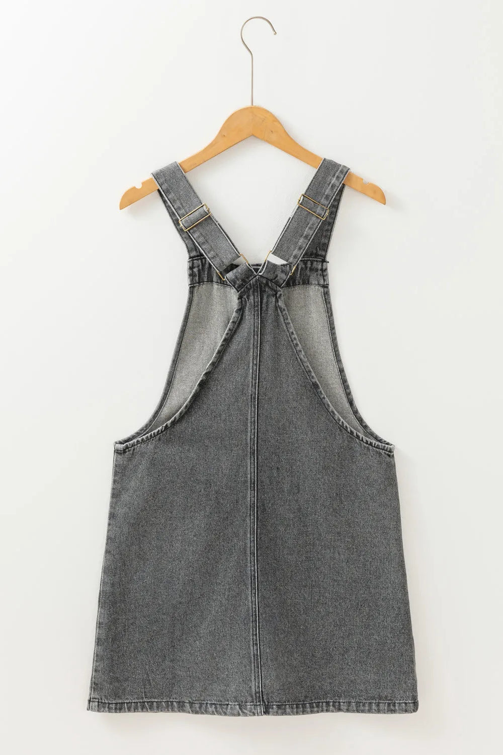 Grey Denim Overall Dress