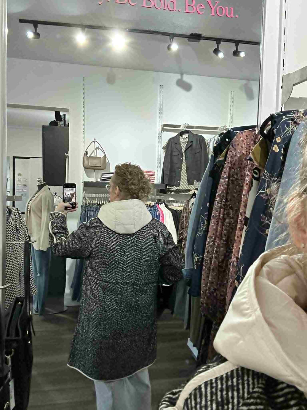 Charcoal and Cream Coat with Fooler Hood by Tribal