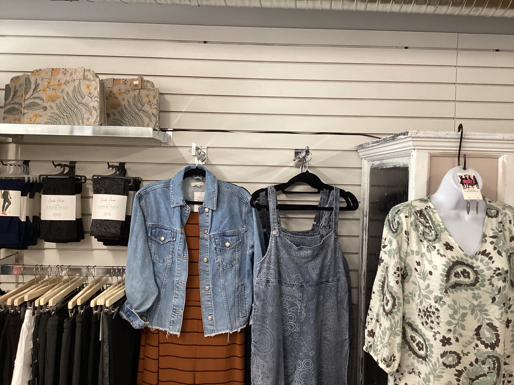 Flourish Embossed Denim Overall