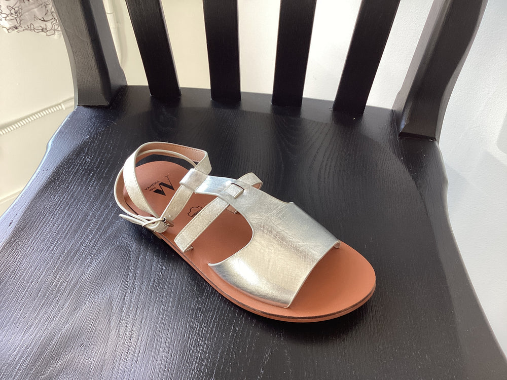 Strappy Metallic Sandal by Vanessa Wu