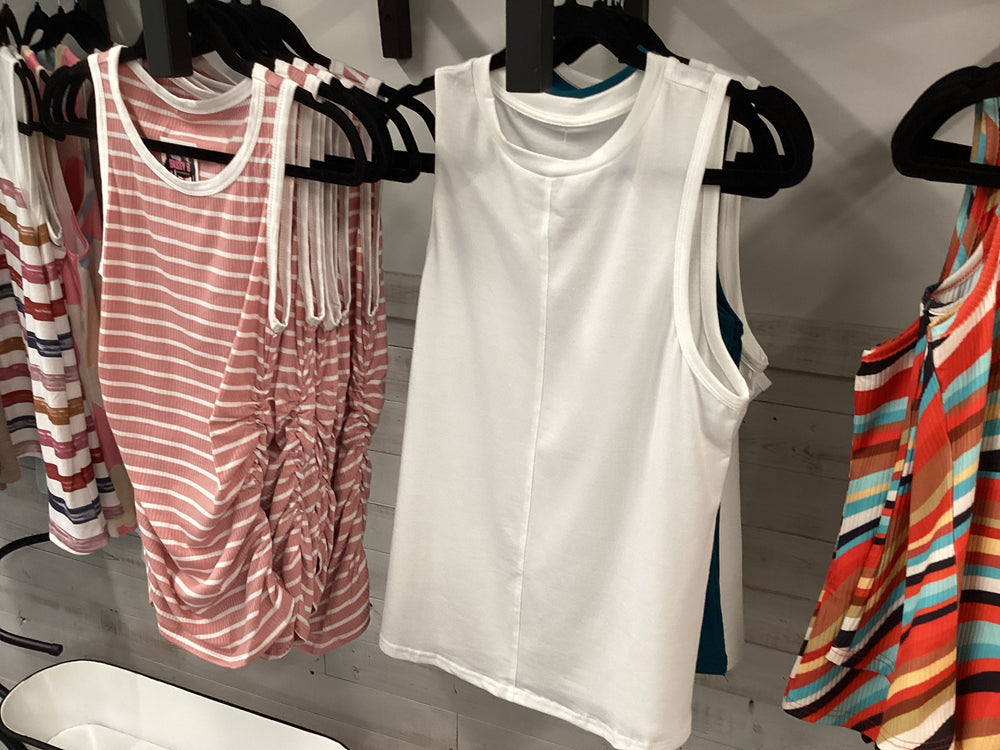 White Sleeveless Tank