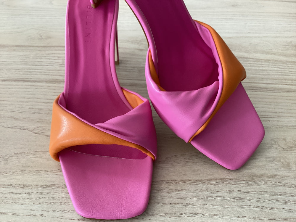 Pine Two-Tone Block Heel