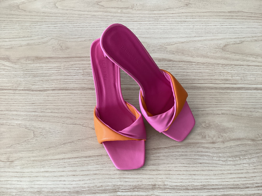 Pine Two-Tone Block Heel