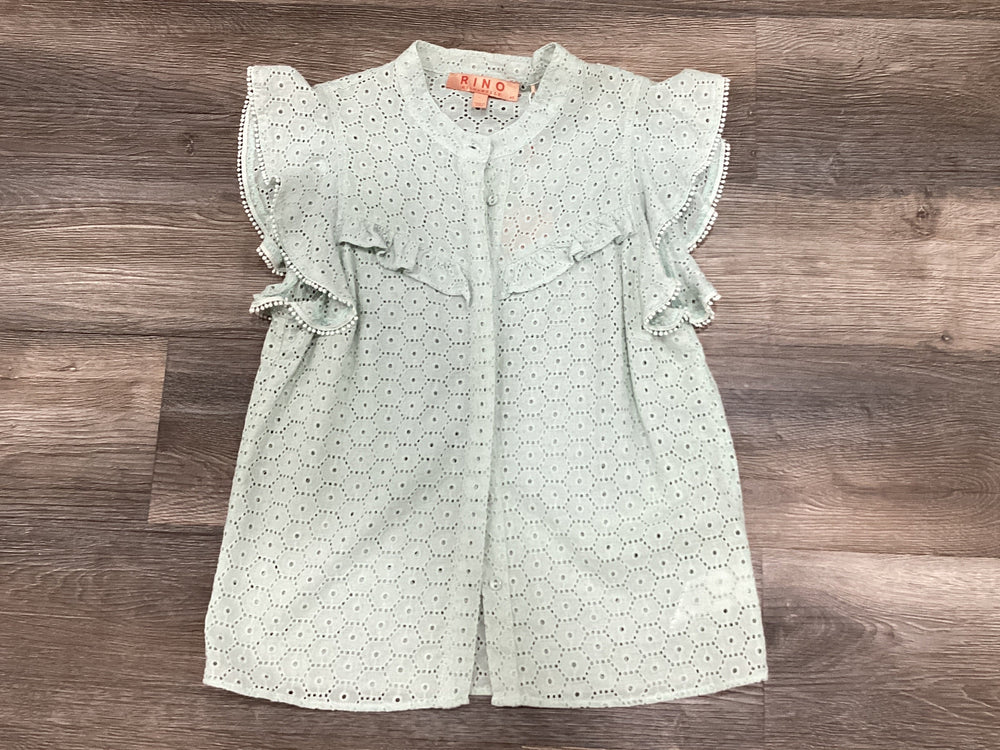 Mint Green Eyelet Blouse | DRP