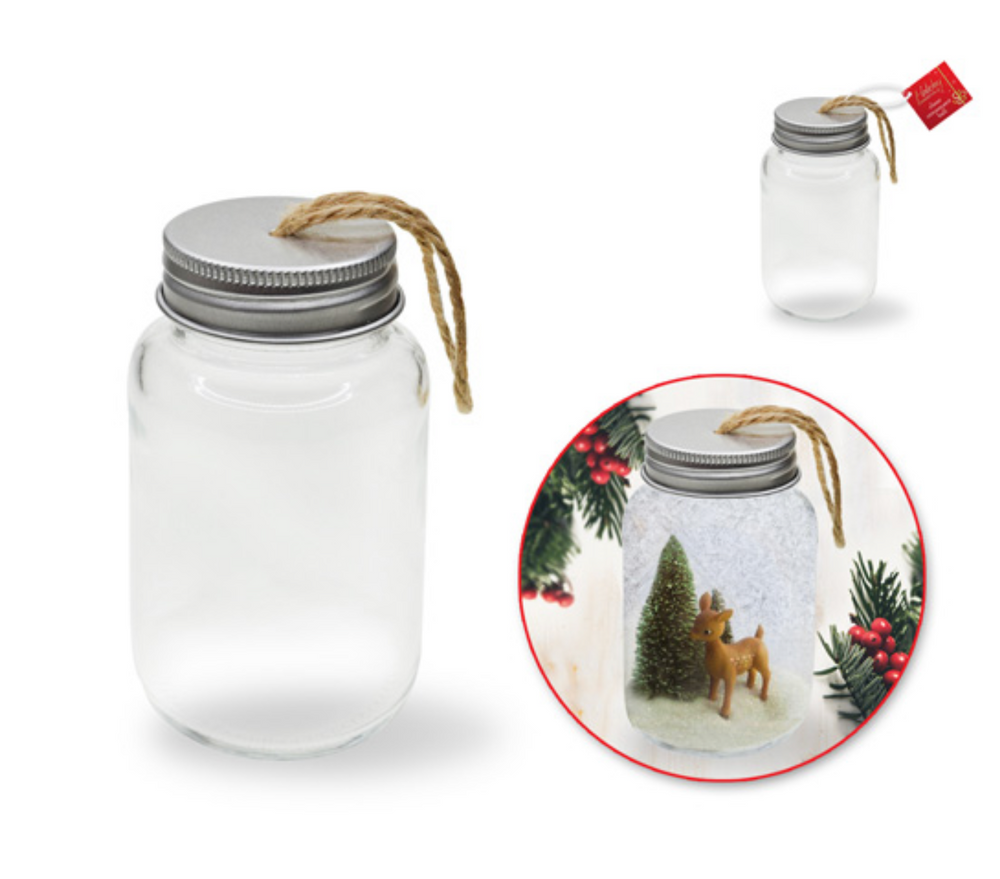 Mini Mason Jar with Lid Ornament