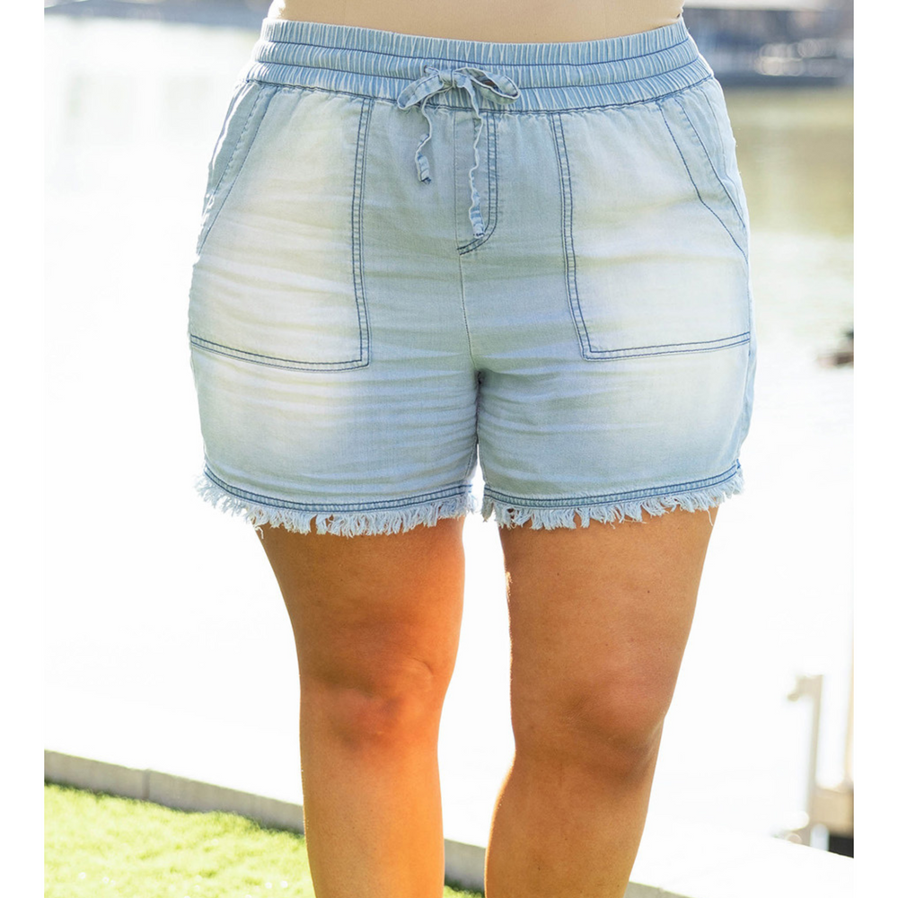 Drawstring Denim Shorts DL000181