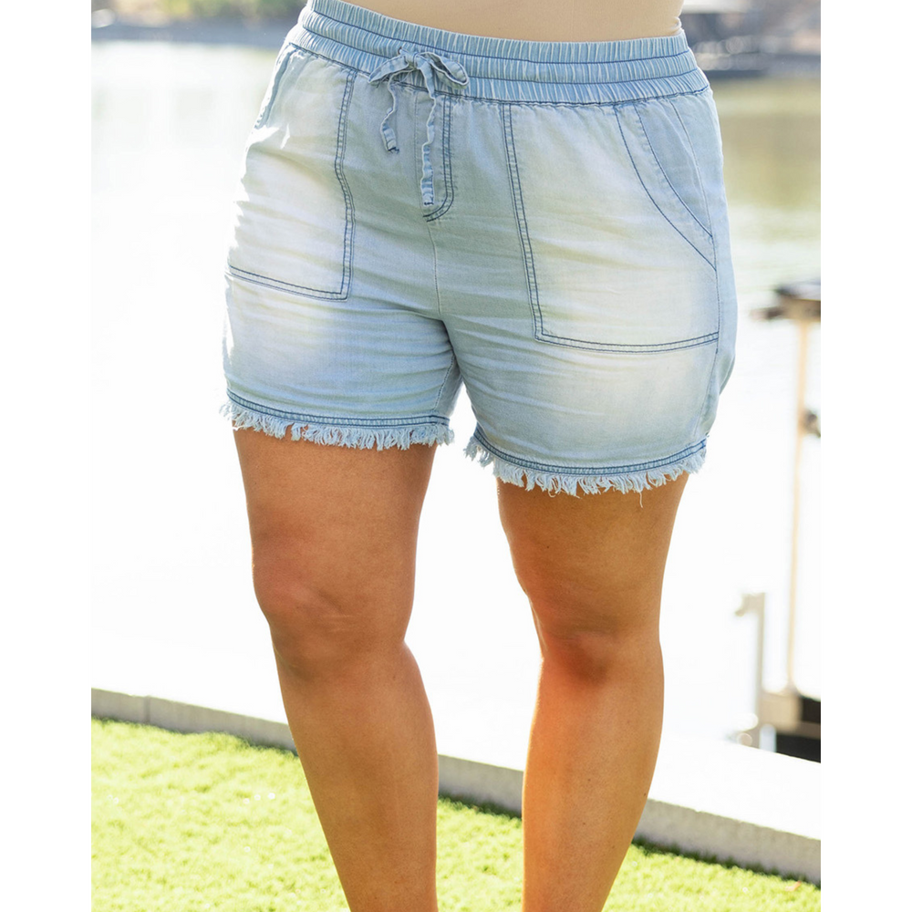 Drawstring Denim Shorts DL000181