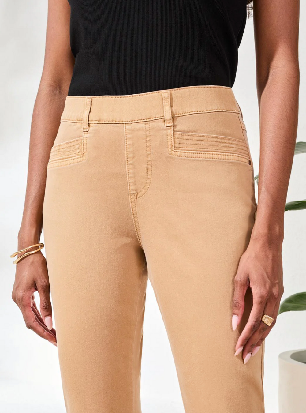 Pull On Capri with Top Stitch Details by Tribal