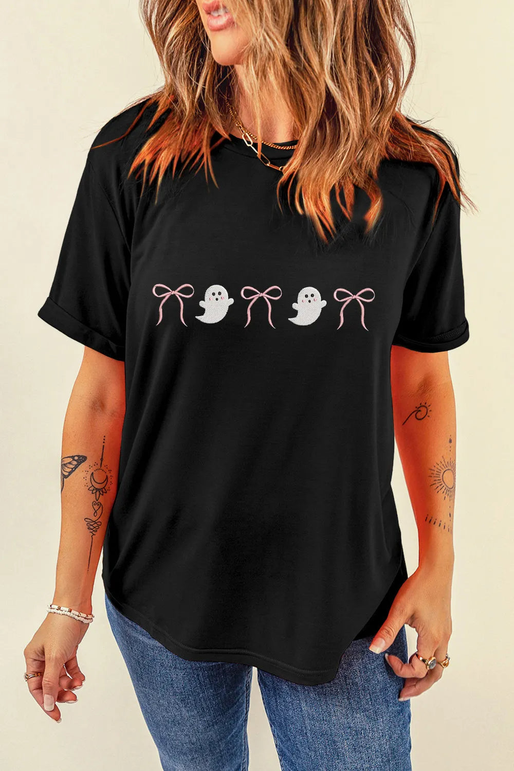 Pretty Little Ghost Embroidered T-Shirt