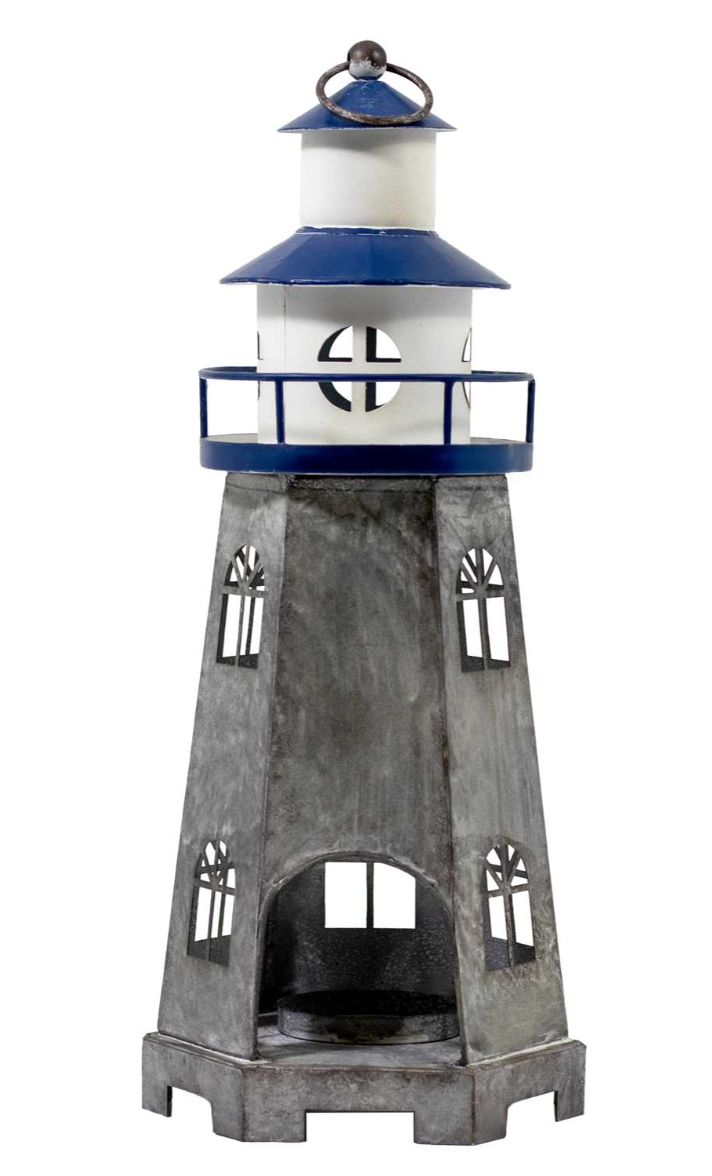 Metal Lighthouse Tea Light Holder