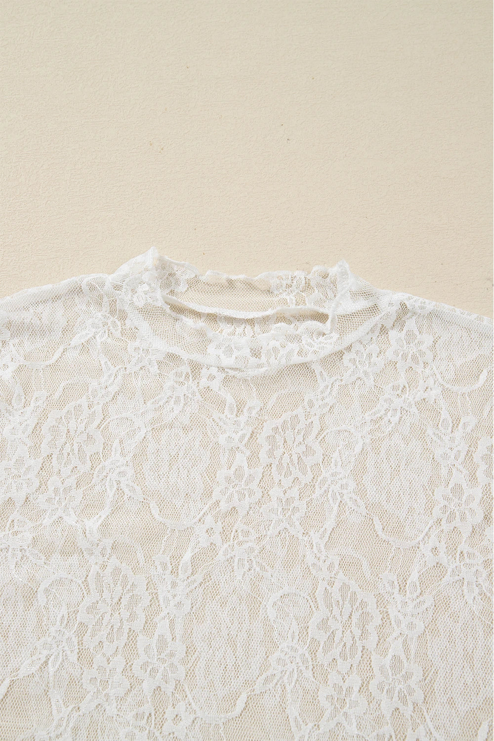 Long Sleeve Mesh Top Black, White, or Brown